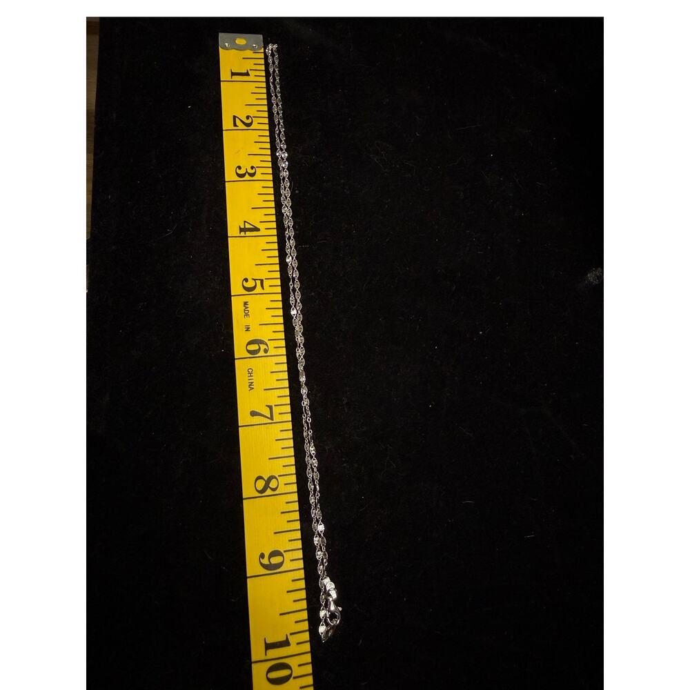 Solid Italian 925 Sterling Silver Valentino Chain Necklace 20” Long 2.5mm Wide - Picture 3 of 5